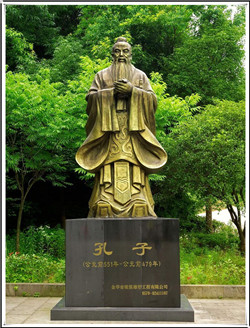 孔子铜雕塑